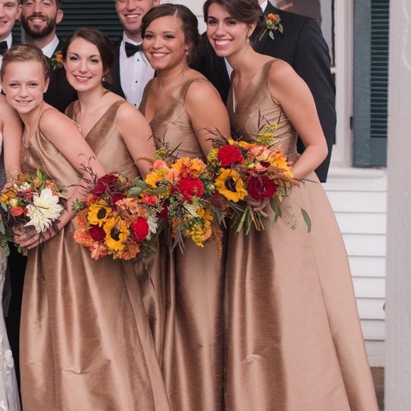 Lula Kate gold bridesmaid dress - Picture 2 of 2